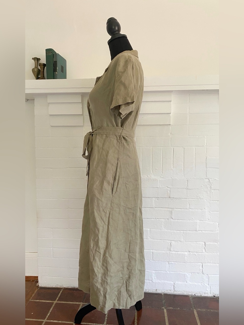 Quince 100% European Linen Button Front Dress - Picture 5 of 8